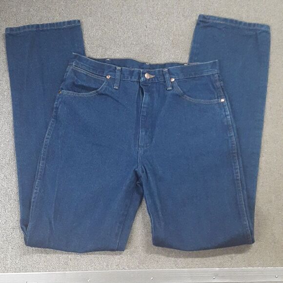 Wrangler 936PWD Mens Straight Fit Jeans Size 36x34 . Dark Indigo Blue (#3) - Picture 1 of 6